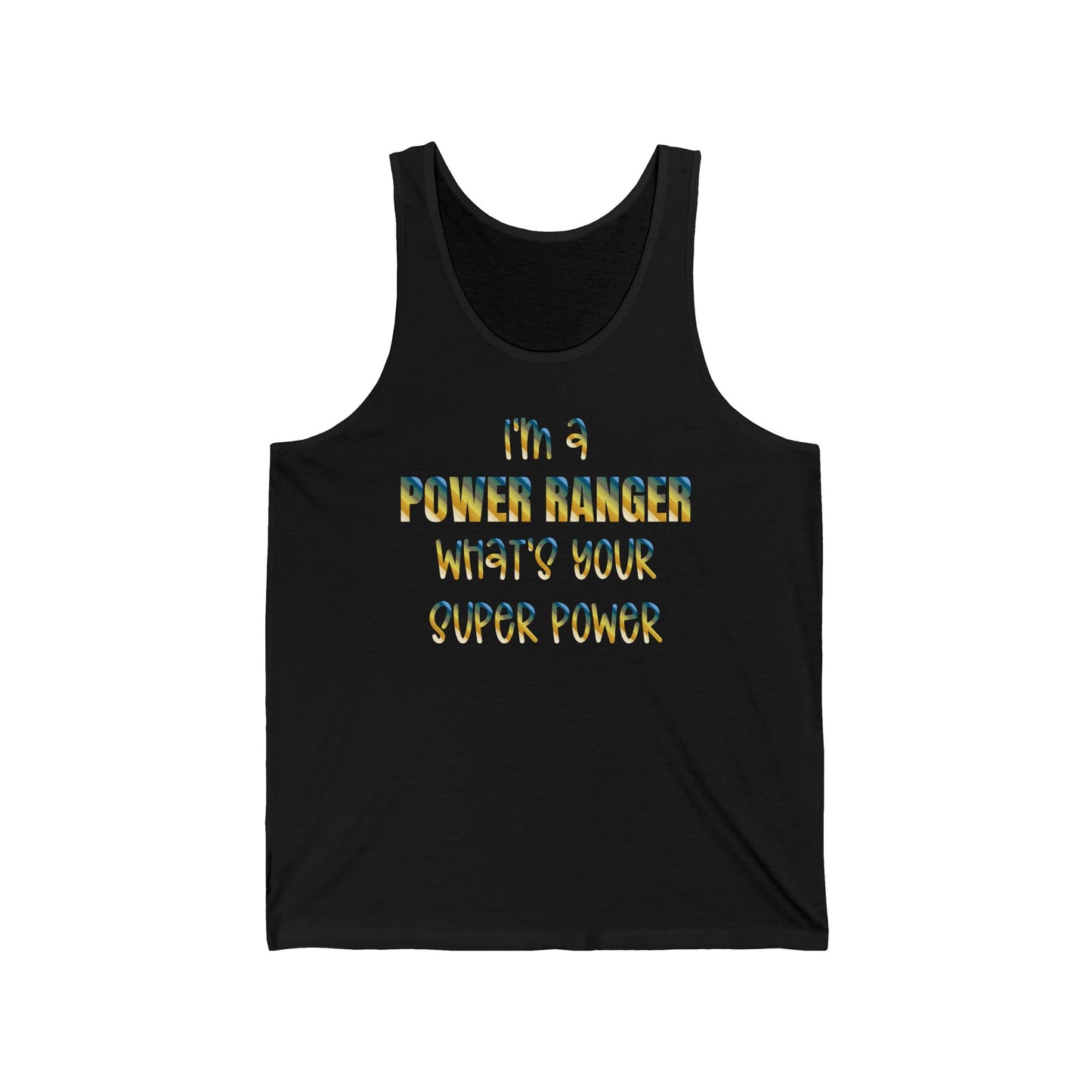 Lineman Tank - power ranger super power colored chrome