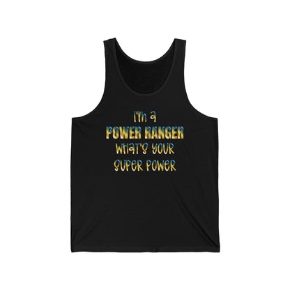 Lineman Tank - power ranger super power colored chrome