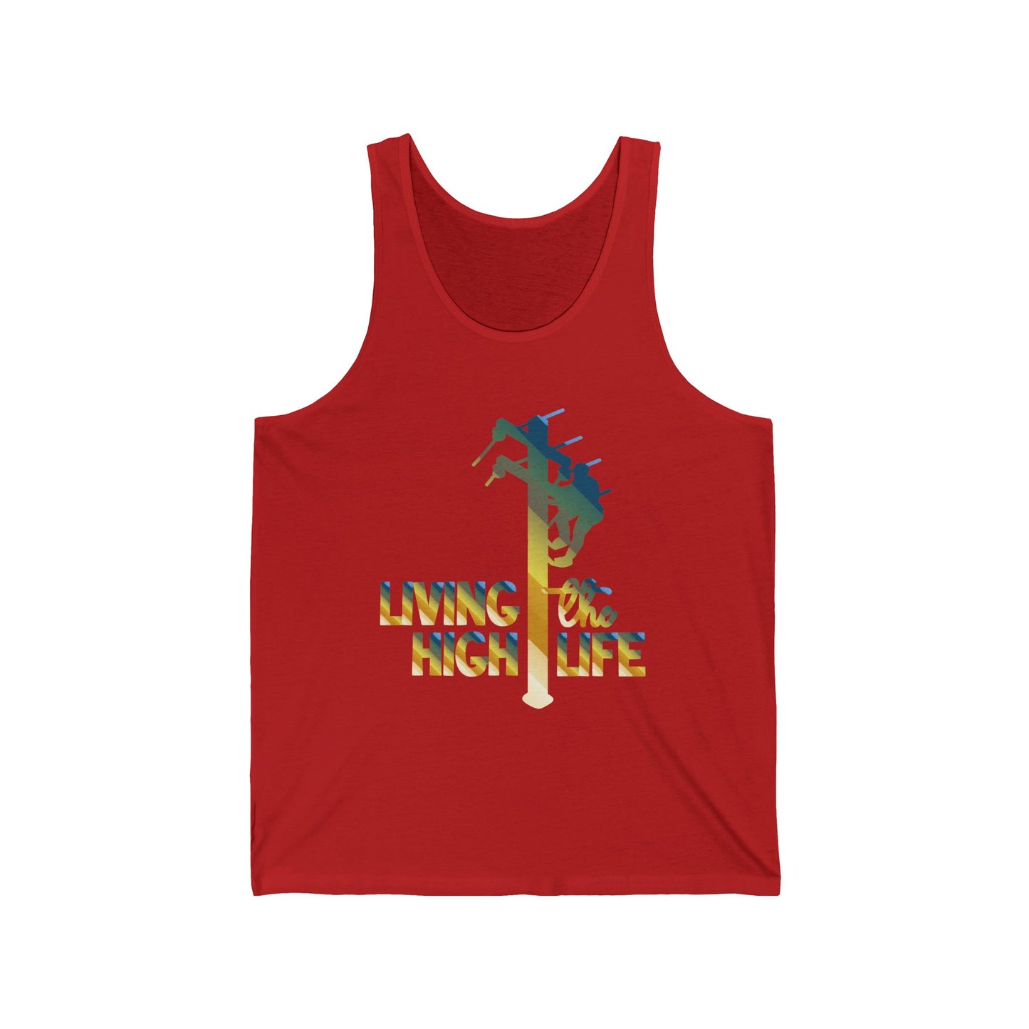 Lineman T-shirt - living the high life - colored chrome