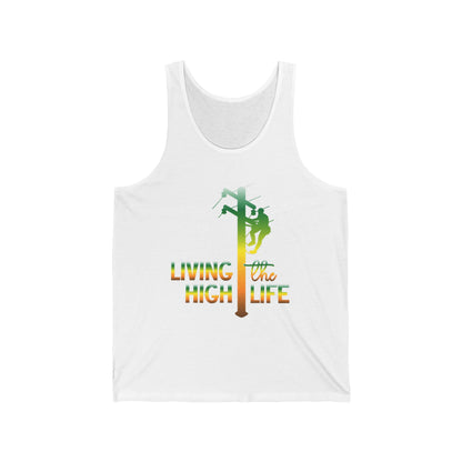 Lineman T-shirt - living the high life - gradient