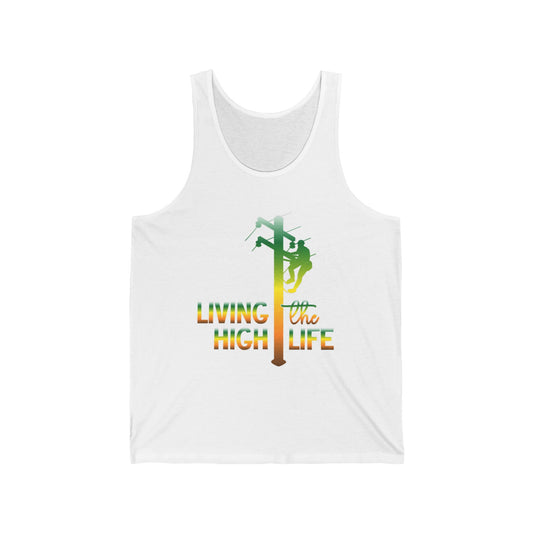 Lineman T-shirt - living the high life - gradient