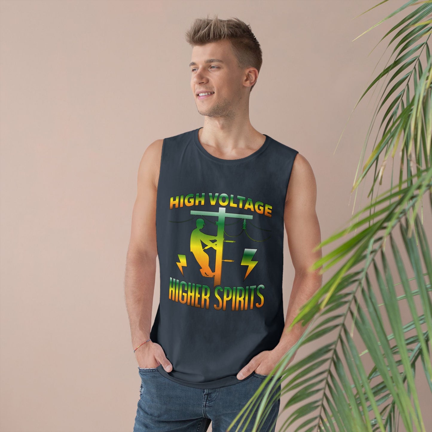 Lineman Tank - High Voltage Higher Spirits-gradient