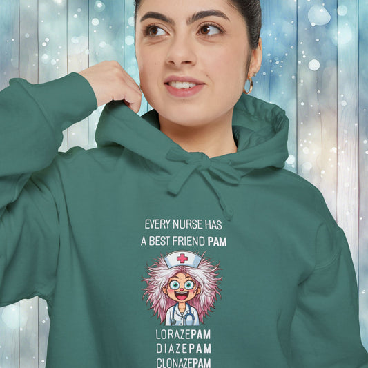 Comfort Colors Hoodie - Nurse Has A Friend Named PAM (1)
