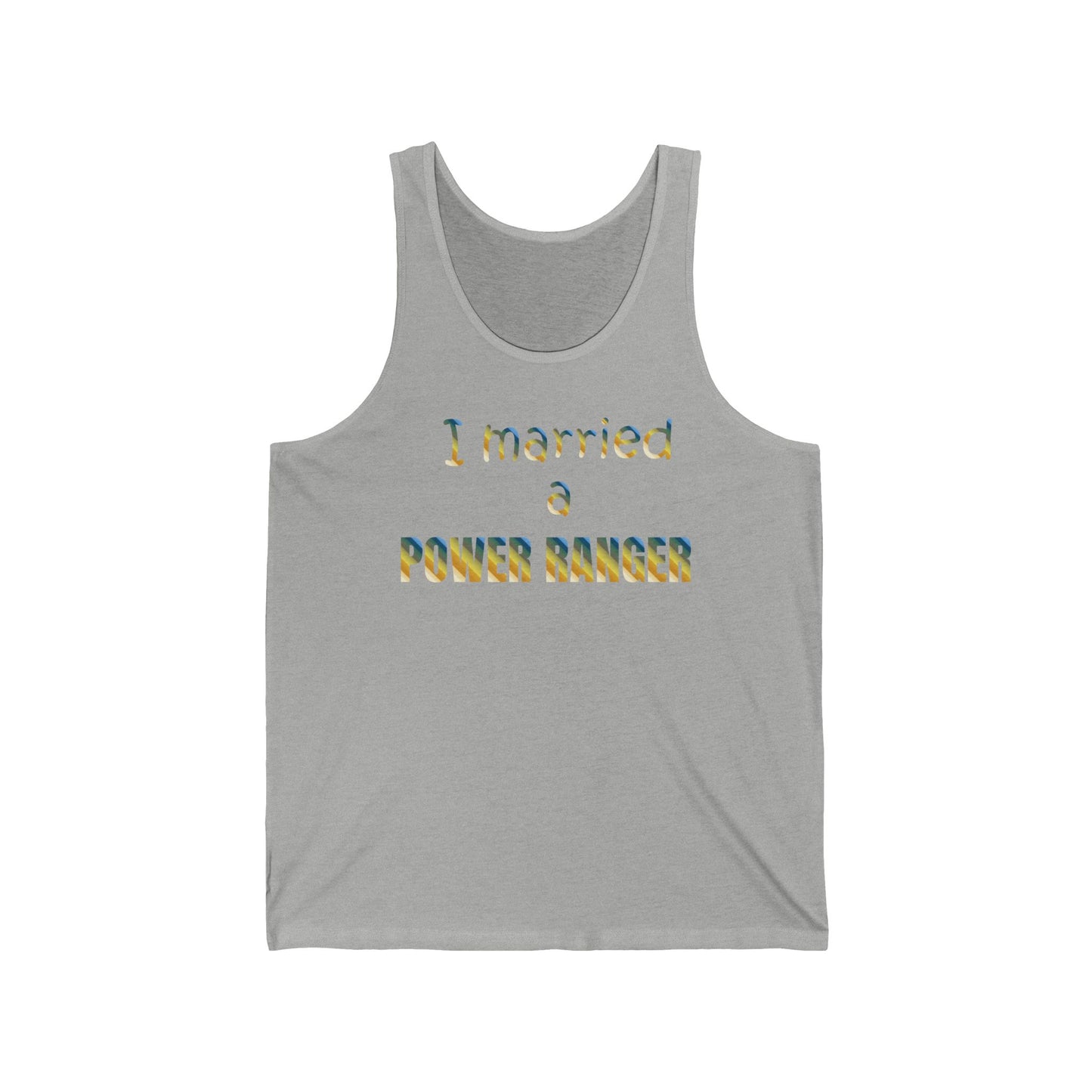 Lineman T-shirt - Married a Power Ranger colored chrome