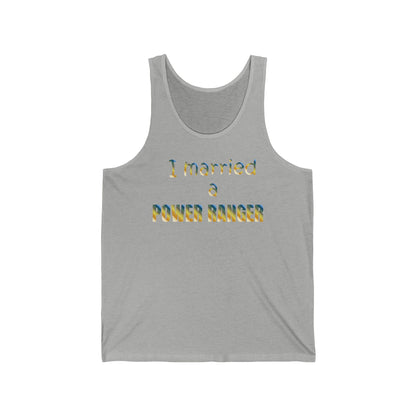 Lineman T-shirt - Married a Power Ranger colored chrome