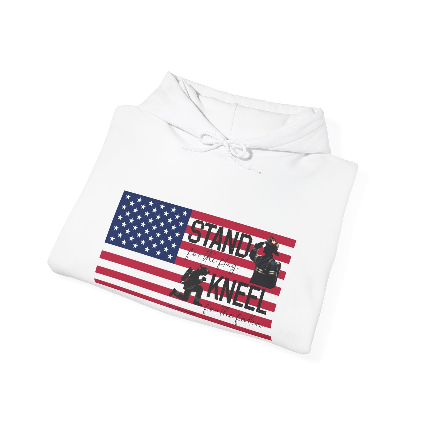 Gildan Stand for the Flag, Kneel for the Fallen Hoodie - fire fighter