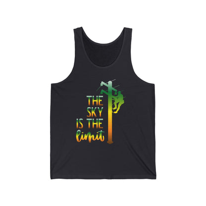 Lineman T-shirt - the-sky-is-the-limit-lineman gradient