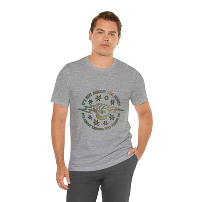 Lineman T-shirt - Its Not About The Money-copper patina