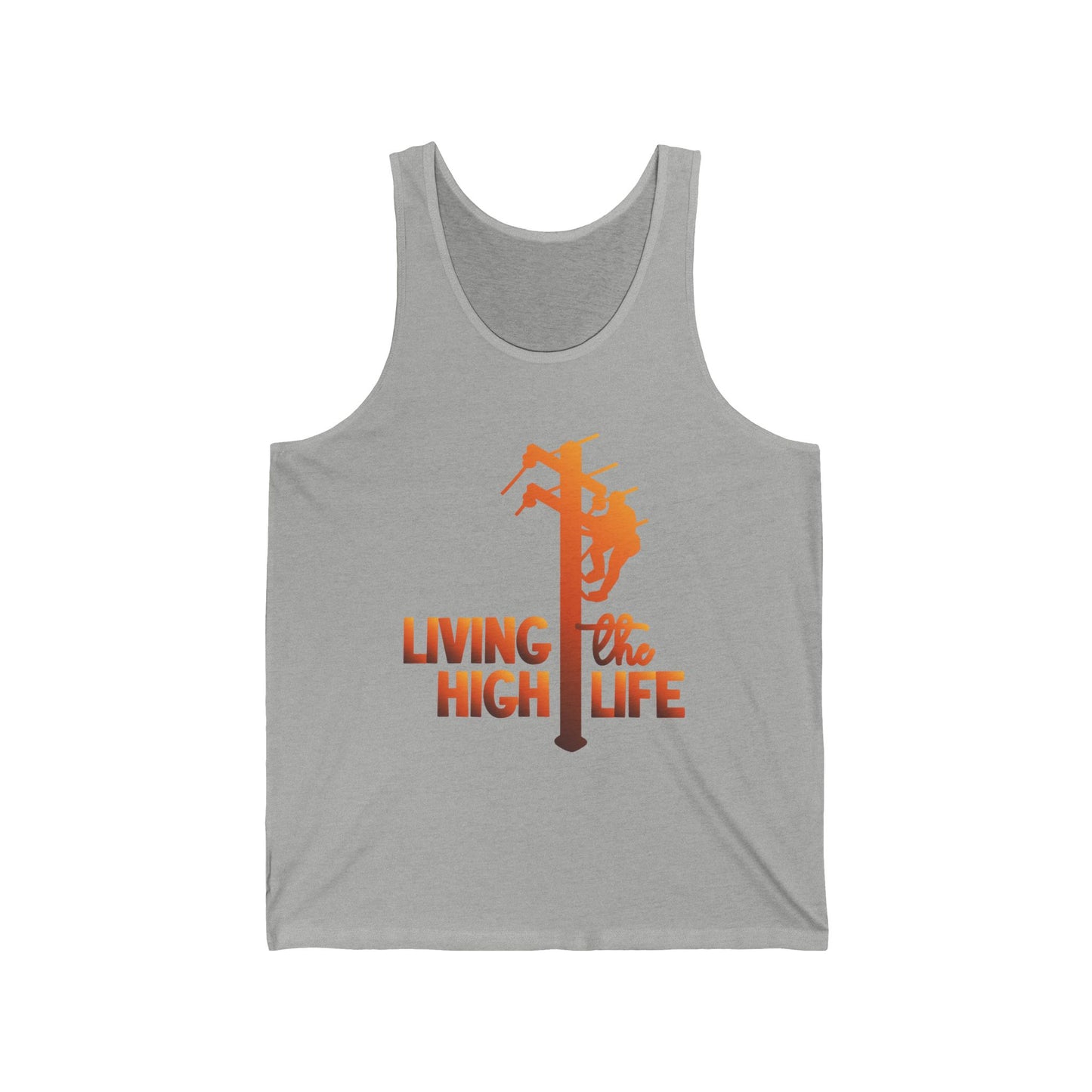 Lineman T-shirt - living the high life - sky 24