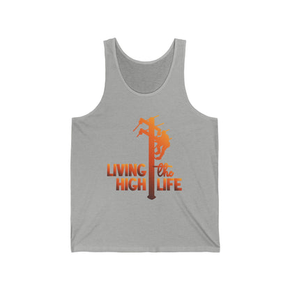 Lineman T-shirt - living the high life - sky 24