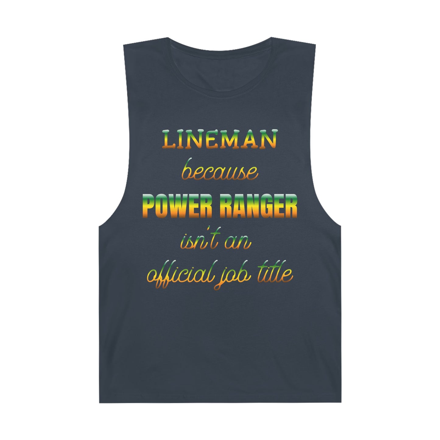 Lineman Tank - Power Ranger job title gradient