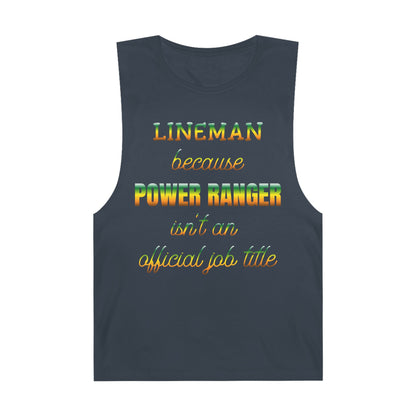 Lineman Tank - Power Ranger job title gradient