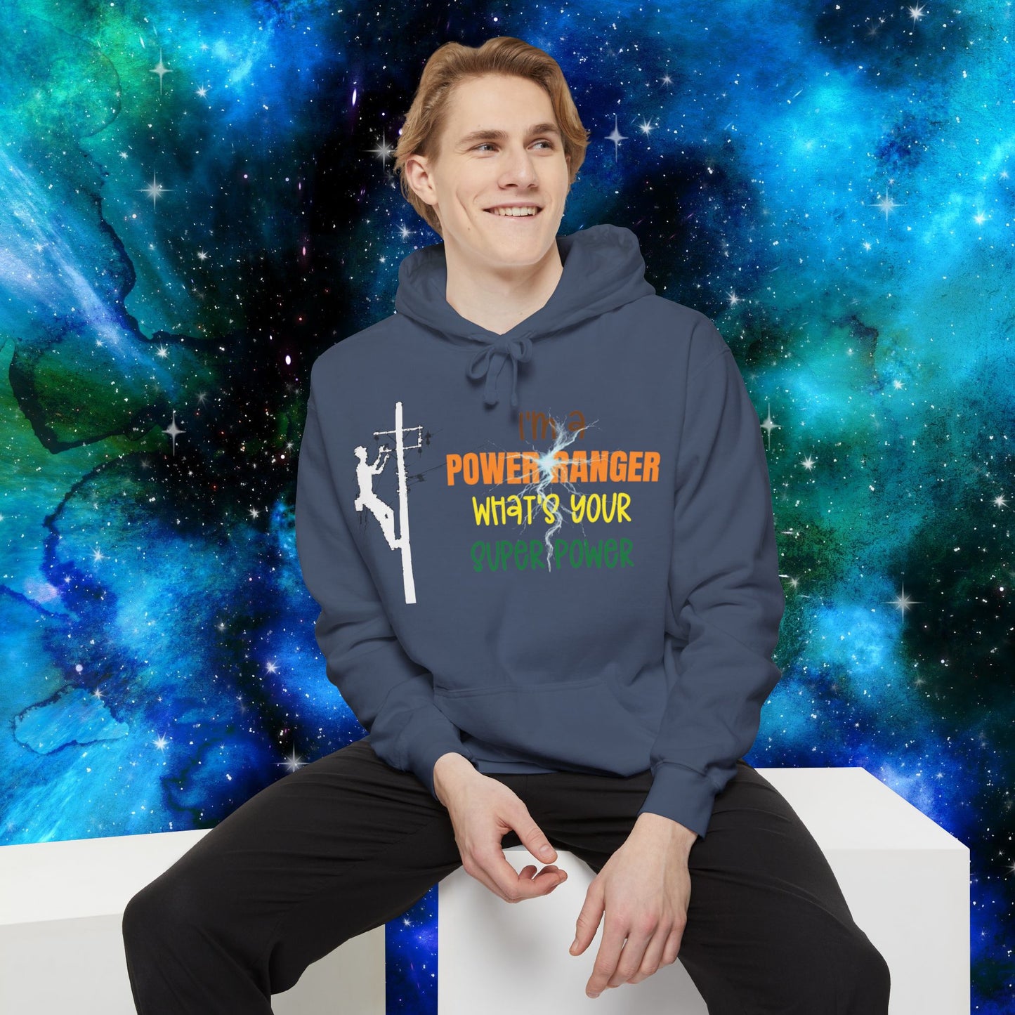 Comfort Colors Hoodie - I'm a Power Ranger What's Your Super Power (male)