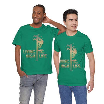 Lineman T-shirt - living the high life - copper patina