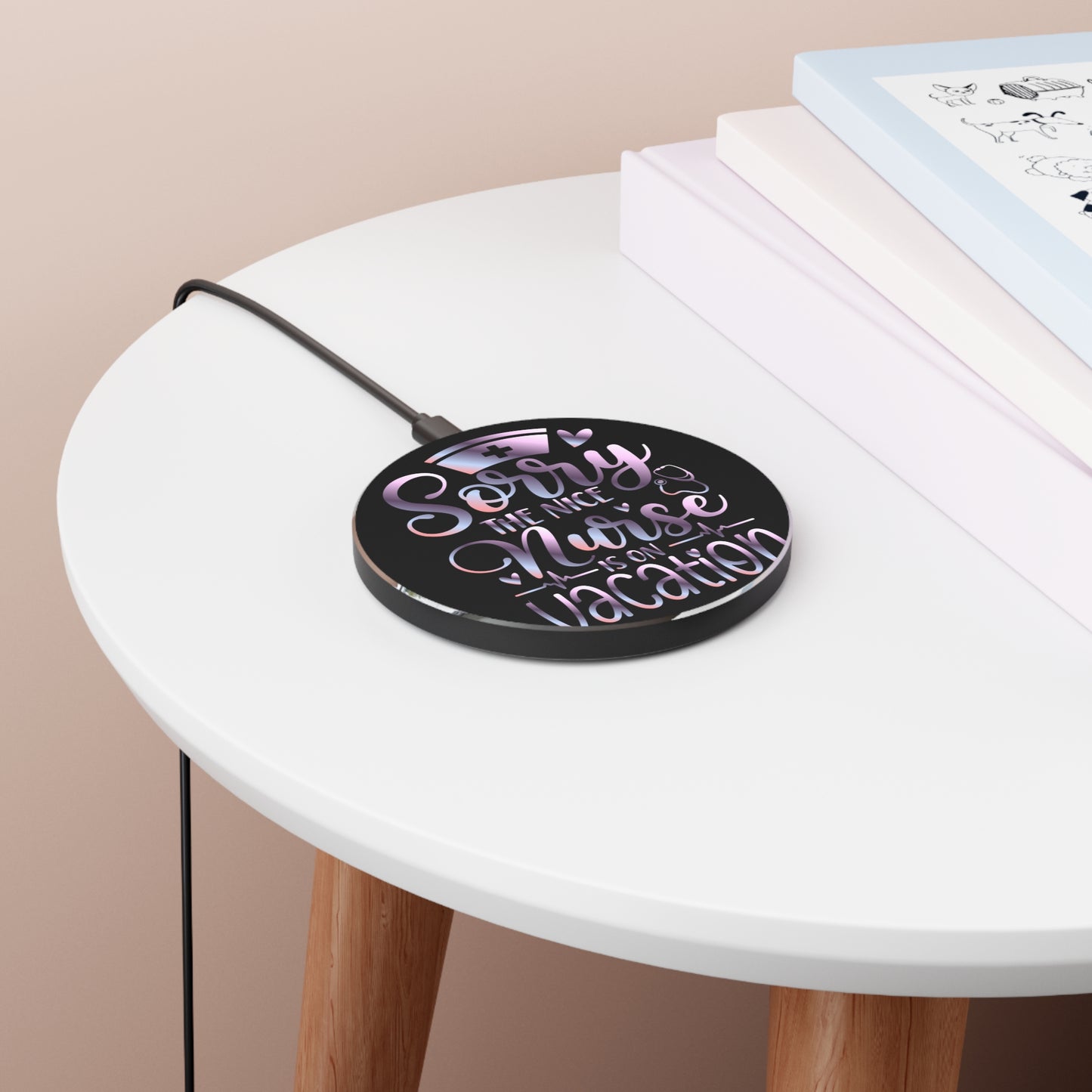 Nice Nurse Vacation Wireless Charger | Fast Charging Pad for Healthcare Professionals