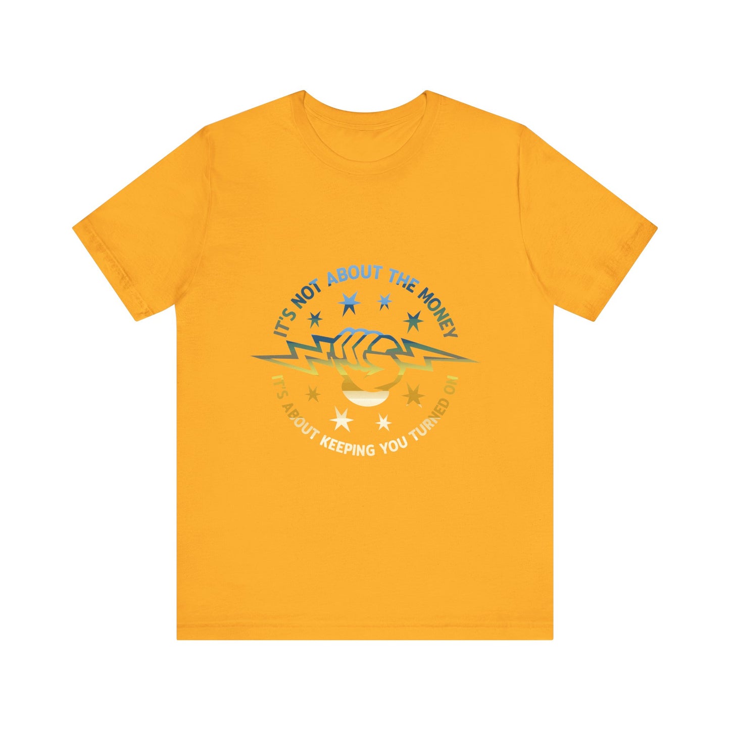 Lineman T-shirt - Its Not About The Money-colored chrome