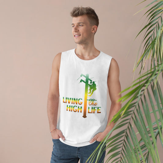 Lineman Tank - living the high life - gradient