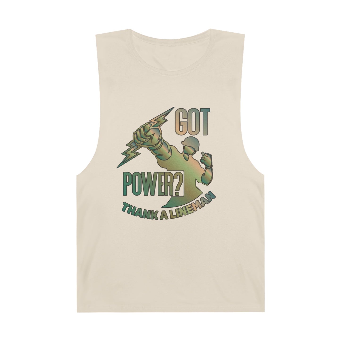 Lineman Tank - Got Power Thank A Lineman - copper patina