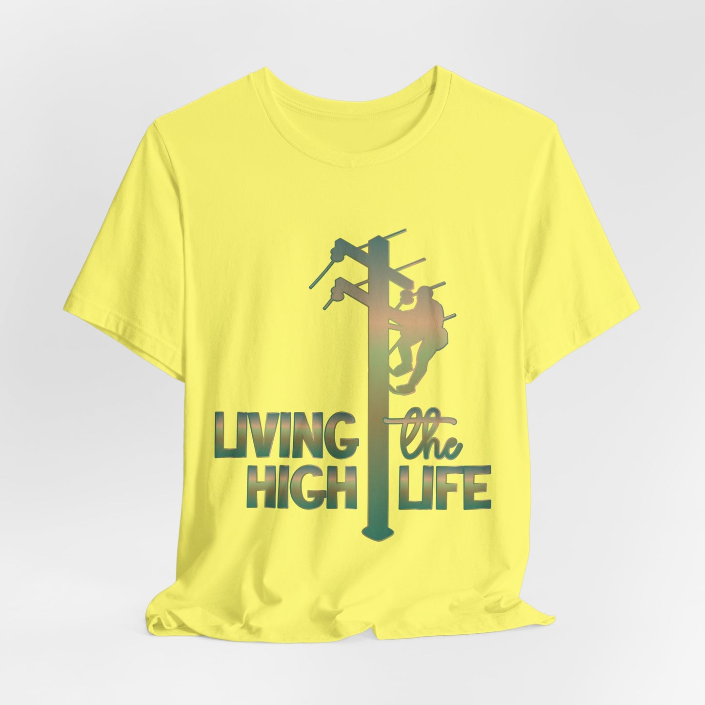 Lineman T-shirt - living the high life - copper patina
