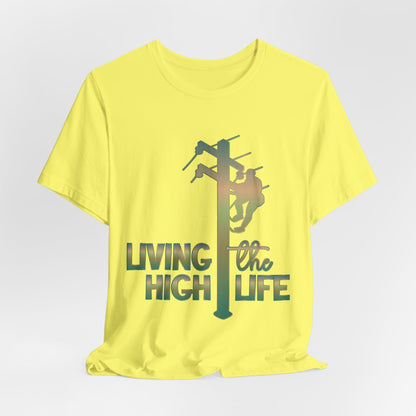 Lineman T-shirt - living the high life - copper patina