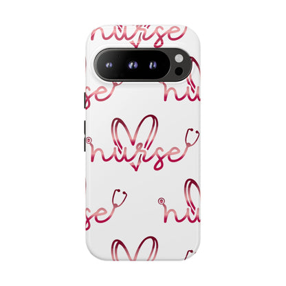 Google Pixel Tough Case - Nurse Stethoscope - White
