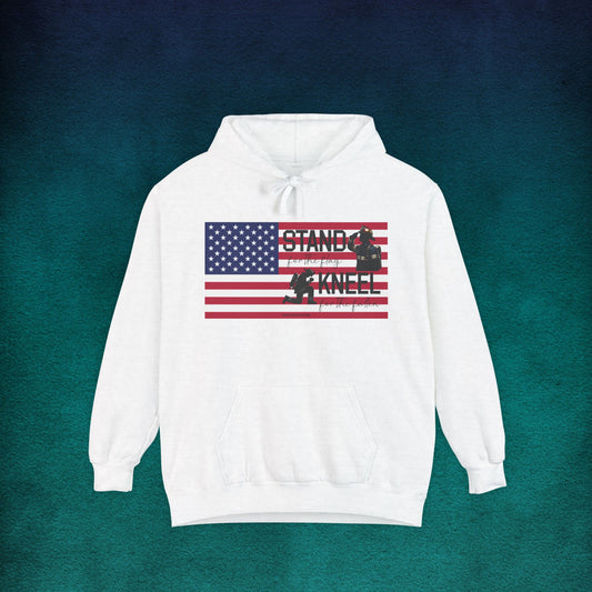 Comfort Colors Stand for the Flag, Kneel for the Fallen Hoodie - Firefighter