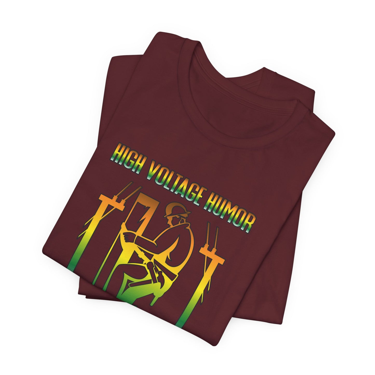 Lineman T-shirt - High Voltage Humor Shockingly Good Lines-gradient