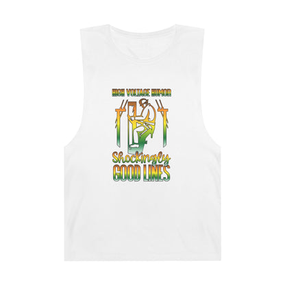 Lineman Tank - High Voltage Humor Shockingly Good Lines-gradient