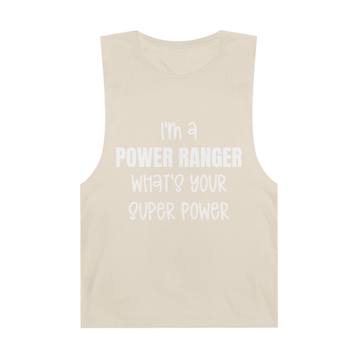 Lineman Tank - power ranger super power white