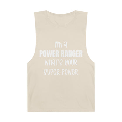 Lineman Tank - power ranger super power white