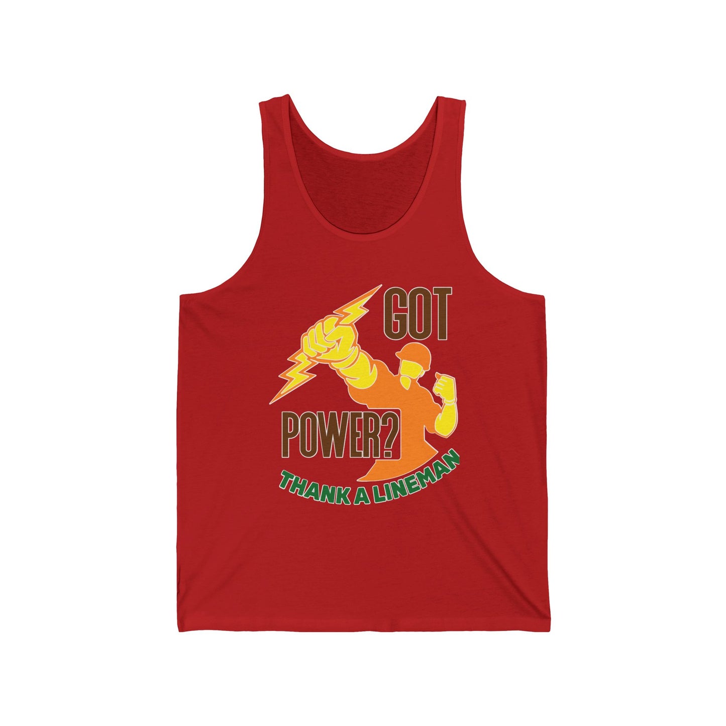 Lineman Tank - Got Power Thank A Lineman - color