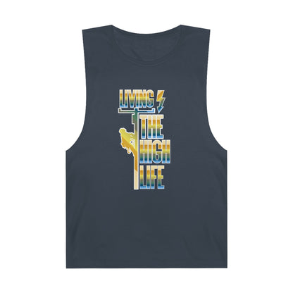 Lineman Tank - Living The High Life-colored chrome