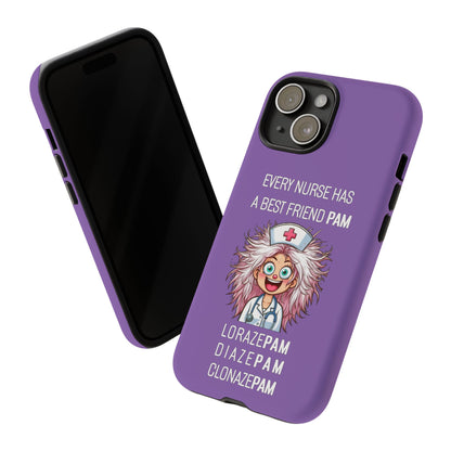 Nurse iPhone Tough Case - Every Nurse Has a Friend Named PAM Design (1) - Light Purple