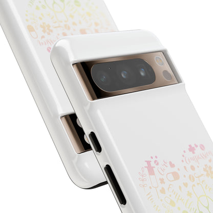 Google Pixel Tough Case - Monogram Heart 1 - White