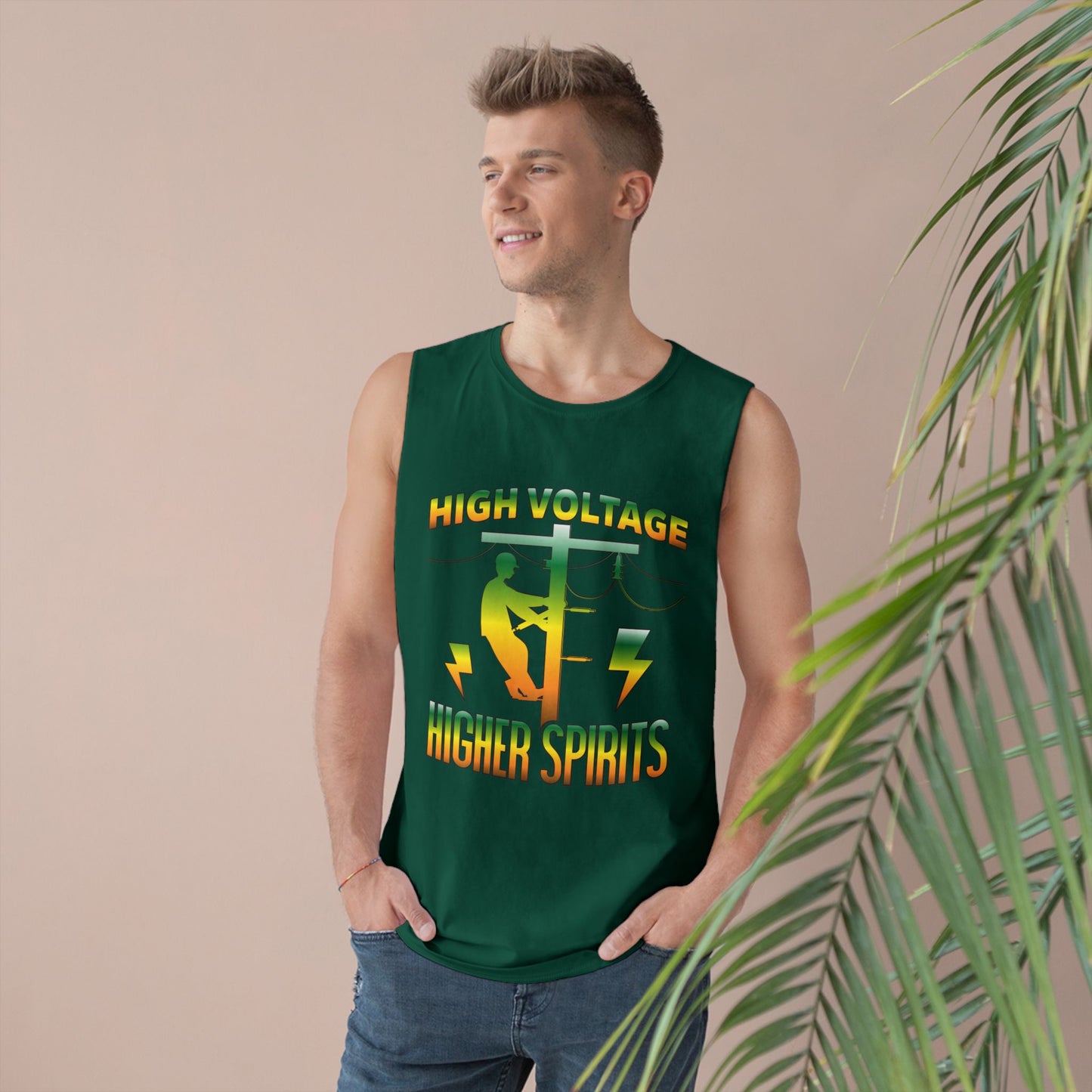 Lineman Tank - High Voltage Higher Spirits-gradient