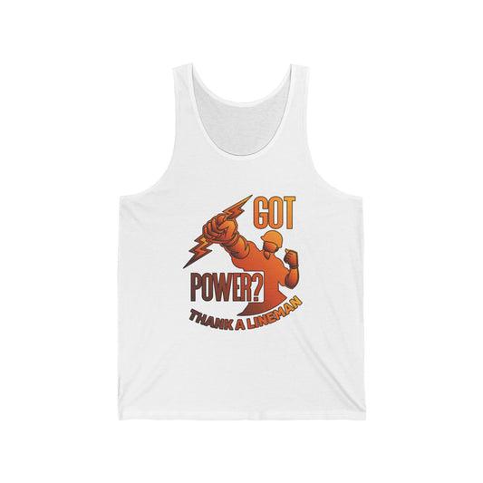 Lineman Tank - Got Power Thank A Lineman - sky 24