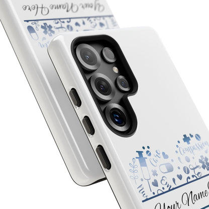 Samsung Tough Case - Nurse Monogram - White