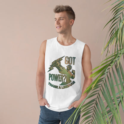 Lineman Tank - Got Power Thank A Lineman - copper patina