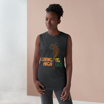 Lineman Tank - living the high life - color