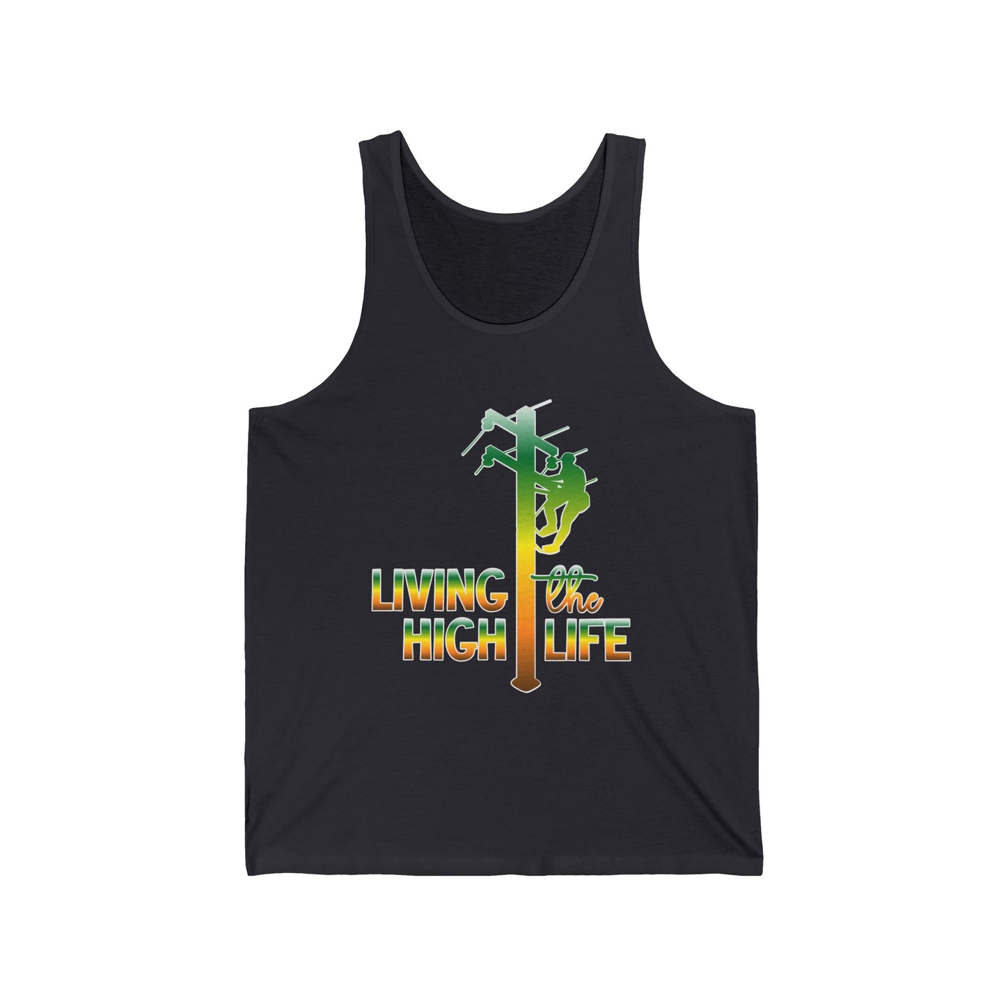 Lineman T-shirt - living the high life - gradient