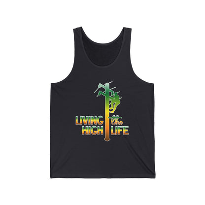 Lineman T-shirt - living the high life - gradient