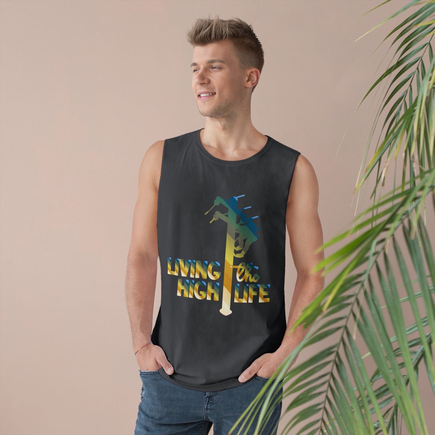 Lineman Tank - living the high life - colored chrome