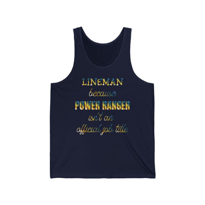 Lineman T-shirt - Power Ranger job title colored chrome