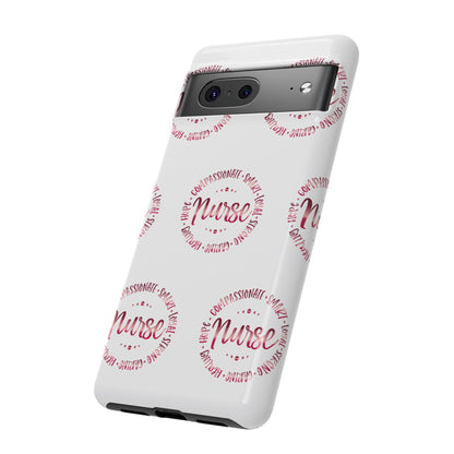 Google Pixel Tough Case - Nurse Circle  - White