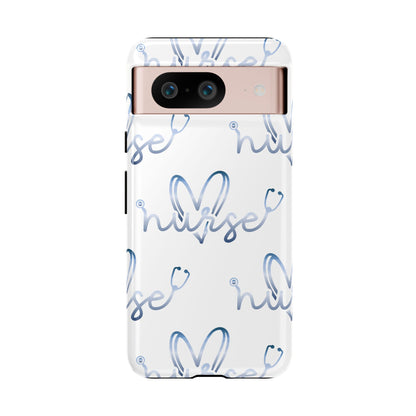 Google Pixel Tough Case - Nurse Stethoscope - White