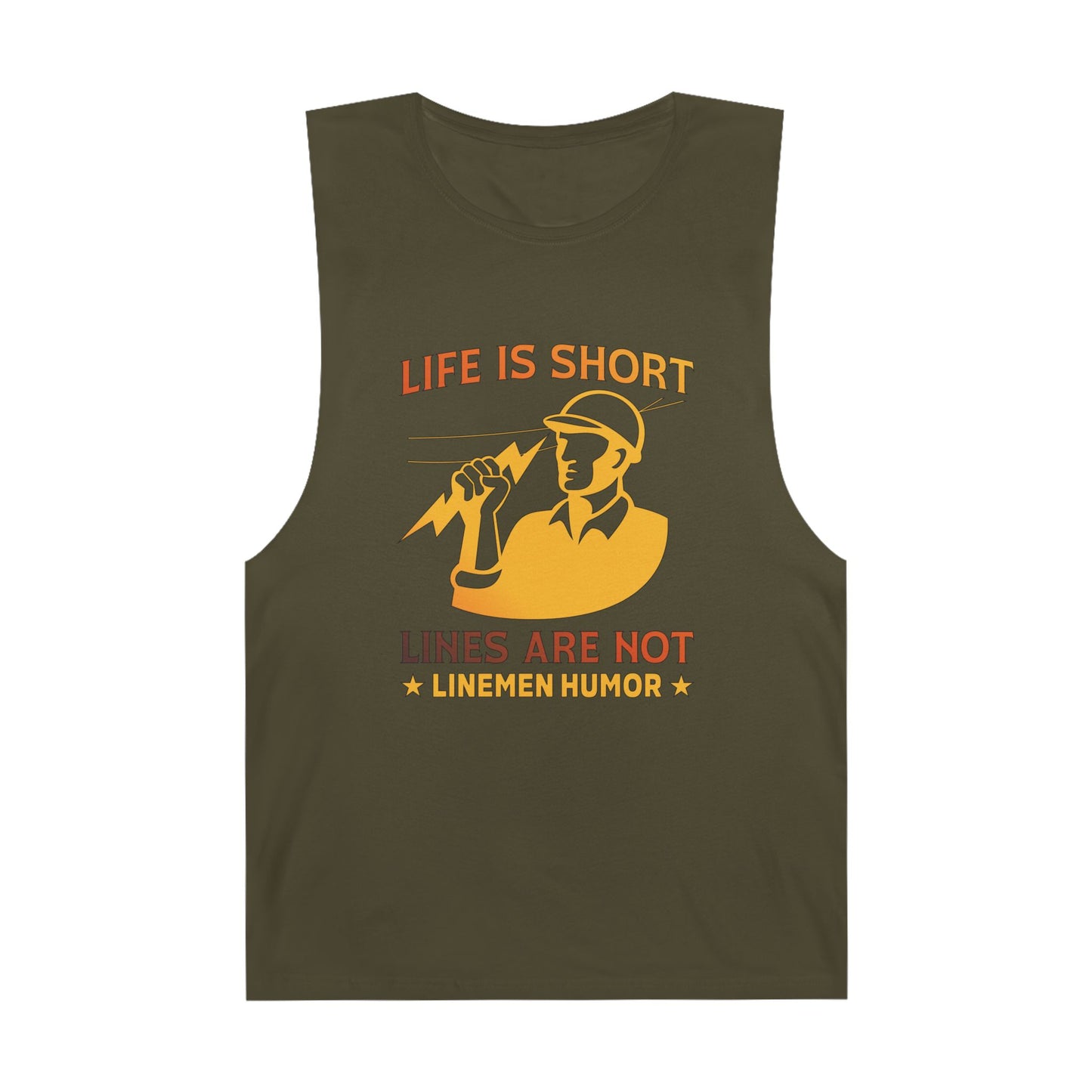 Lineman Tank - Life Is Short Lines Are Not-sky 24