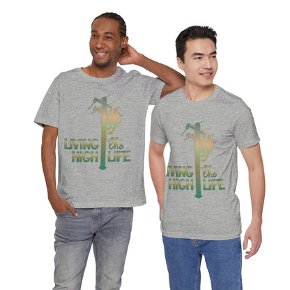 Lineman T-shirt - living the high life - copper patina