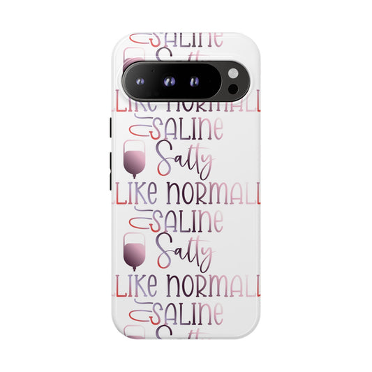 Google Pixel Tough Case - Salty Saline Like Normal Saline - White