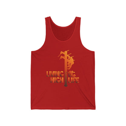 Lineman T-shirt - living the high life - sky 24