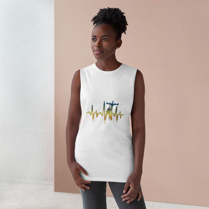 Lineman Tank- Lineman Heartbeat - colored chrome